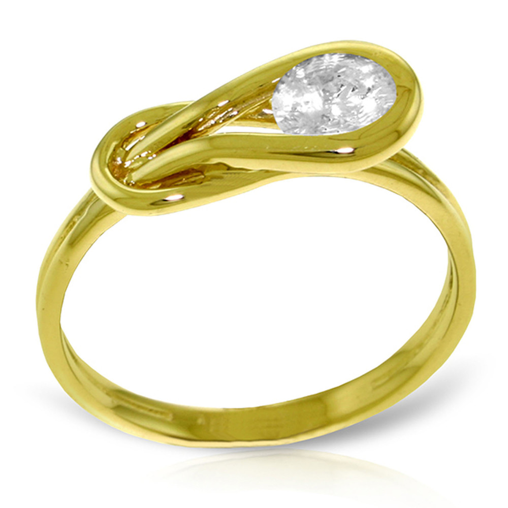 14K. SOLID GOLD RING WITH 0.50 CT. NATURAL DIAMOND (Yellow Gold)